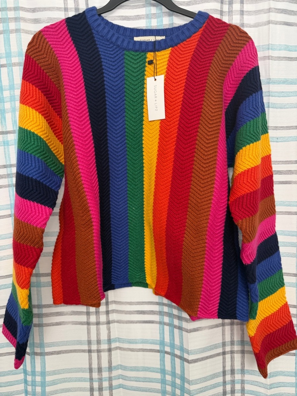 Sugarlips Multicolor Striped Crewneck Sweater